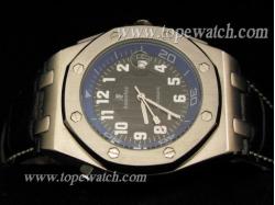 Audemars Piguet_Black Leather Band_Gold Case_Blue Face_43mm/14mm