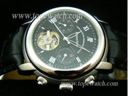 Audemars Piguet_Black Leather Band_Silver Case_Black Face_38mm