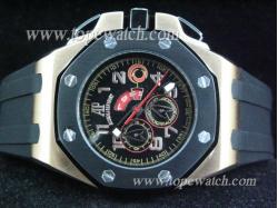 Audemars Piguet_Rubber Band_Gold Case_Black Face_45mm/16mm_Quartz