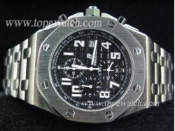 Audemars Piguet_SS Band_Silver Case_Black Face_43mm/16MM