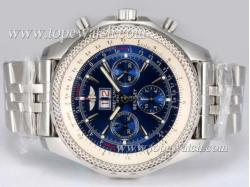 Breitling Bentley 6.75 Big Date Asia Valjoux 7750 Movement with Blue Dial