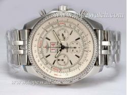 Breitling Bentley 6.75 Big Date Chronograph Asia Valjoux 7750 Movement with White Dial