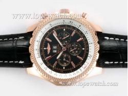 Breitling Bentley 6.75 Big Date Chronograph Automatic Rose Gold Case with Black Dial