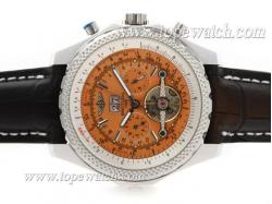 Breitling Bentley Tourbillon Chronograph Automatic with Orange Dial-Deployment Buckle