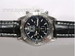 Breitling Black Bird Chronograph Asia Valjoux 7750 Movement AR Coating with Black Dial