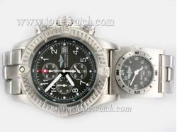 Breitling Chrono Avenger/UTC Working Chronograph Gray Dial-Same Chassis As 7750 Version