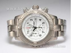 Breitling Chrono Avenger Working Chronograph Full Titanium with White Dial