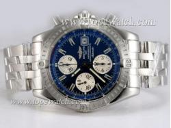 Breitling Chronomat Evolution Chronograph Asia Valjoux 7750 Movement with Blue Dial