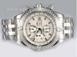 Breitling Chronomat Evolution Working Chronograph with White Dial S/S