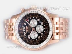 Breitling Cosmonaute Chronograph Automatic Full Rose Gold with Black Dial