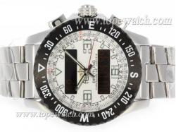 Breitling Emergency Digital Player PVD Bezel with White Dial S/S