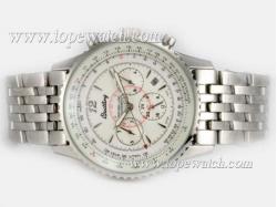 Breitling Montbrillant Chronograph Automatic with White Dial