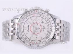 Breitling Montbrillant Chronograph Automatic with White Dial-46MM Version