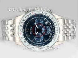 Breitling Montbrillant Working Chronograph with Blue Dial