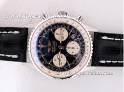 Breitling Navitimer Chronograph Asia Valjoux 7750 Movement AR Coating with Black Dial