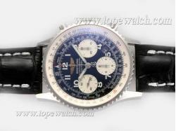 Breitling Navitimer Chronograph Asia Valjoux 7750 Movement with Black Dial-Number Marking