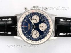 Breitling Navitimer Chronograph Asia Valjoux 7750 Movement with Blue Dial