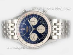 Breitling Navitimer Chronograph Asia Valjoux 7750 Movement  with Blue Dial