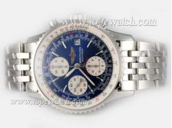 Breitling Navitimer Chronograph Asia Valjoux 7750 Movement with Blue Dial