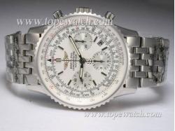 Breitling Navitimer Chronograph Asia Valjoux 7750 Movement with White Dial