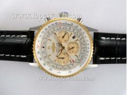 Breitling Navitimer Chronograph Automatic Two Tone Case with White Dial