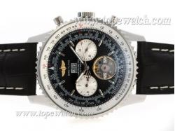 Breitling Navitimer Tourbillon Chronograph Automatic with Black Dial and Strap