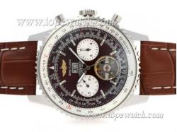 Breitling Navitimer Tourbillon Chronograph Automatic with Brown Dial and Strap