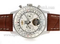 Breitling Navitimer Tourbillon Chronograph Automatic with White Dial-Deployment Buckle