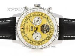 Breitling Navitimer Tourbillon Chronograph Automatic with Yellow Dial-Deployment Buckle