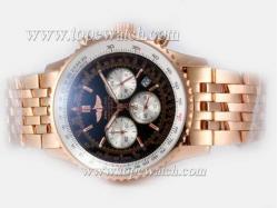 Breitling Navitimer Working Chronograph Full Rose Gold with Black Dial