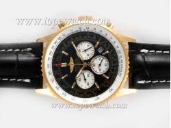 Breitling Navitimer Working Chronograph Gold Case with Black Dial