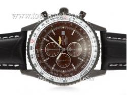 Breitling Navitimer Working Chronograph PVD Case with Brown Dial