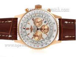 Breitling Navitimer Working Chronograph Rose Gold Case with White Dial