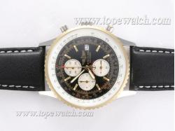 Breitling Navitimer Working Chronograph Two Tone Case with Black Dial