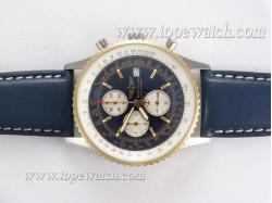 Breitling Navitimer Working Chronograph Two Tone Case with Blue Dial