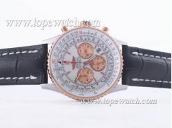 Breitling Navitimer Working Chronograph Two Tone Case with White Dial