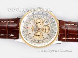 Breitling Navitimer Working Chronograph Two Tone Case with White Dial