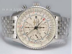 Breitling Navitimer World Asia Valjoux 7750 Movement with White Dial