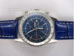 Breitling Navitimer World Chronograph Automatic with Blue Dial and Strap