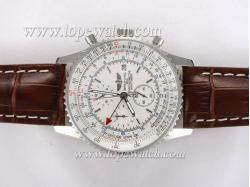 Breitling Navitimer World Chronograph Automatic with White Dial-Deployment Buckle