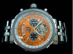 Breitling_Silver SS Band_Orange Face_Silver Case_49mm