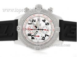 Breitling Skyland Avenger Working Chronograph White Dial-Rubber Strap