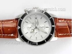 Breitling Super Ocean Chronograph Automatic with White Dial and Black Bezel