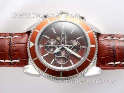 Breitling Super Ocean Working Chronograph with Brown Dial and Bezel