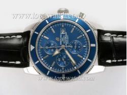 Breitling Superocean Heritage Chrono Asia Valjoux 7750 Movement with Blue Dial-28,800bph