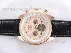 Breitling for Bentley Automatic Tourbillon Rose Gold Case with Champagne Dial