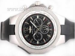 Breitling for Bentley Chronograph Automatic with Black Dial-Rubber Strap