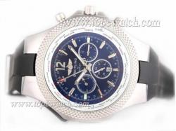 Breitling for Bentley Chronograph Automatic with Blue Dial-Rubber Strap