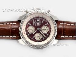 Breitling for Bentley GT Chronograph Asia Valjoux 7750 Movement with Brown Dial-New Version