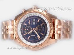 Breitling for Bentley GT Working Chronograph Full Rose Gold with Blue Dial